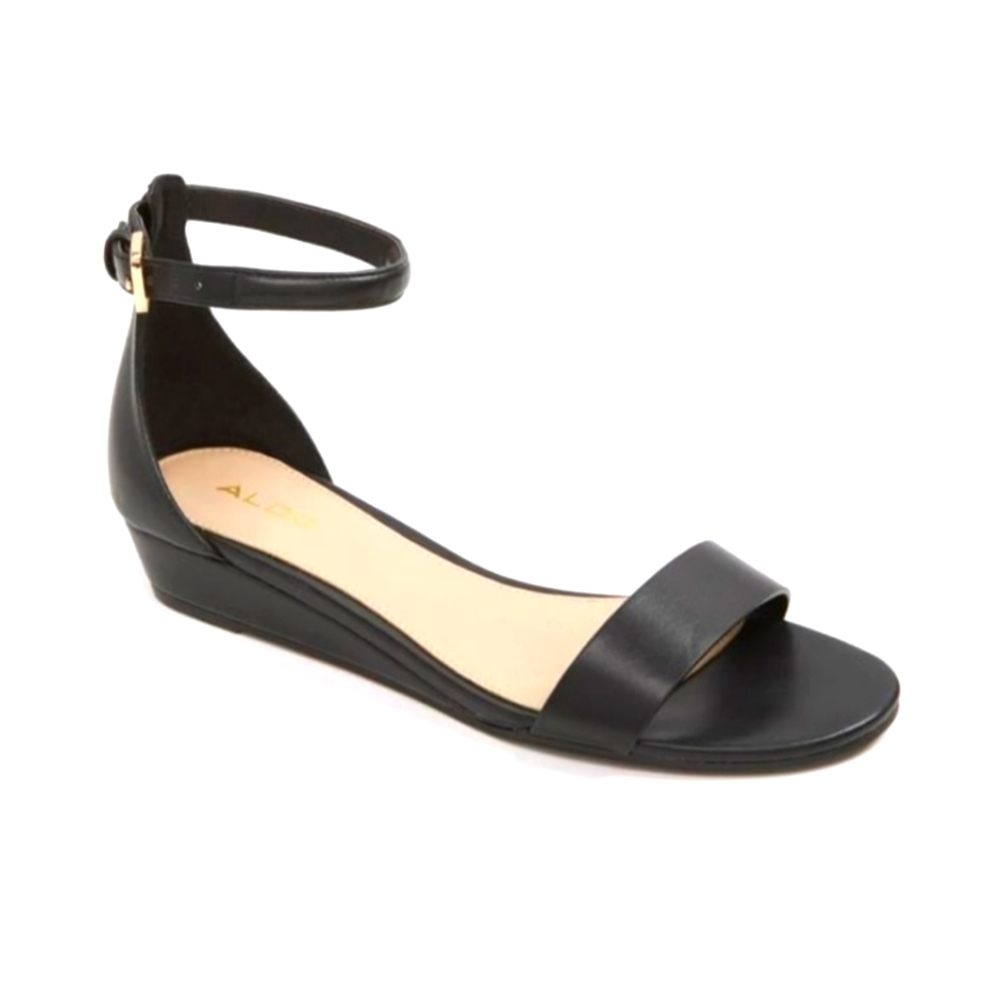 Aldo Kerina 96 Black Wedge Sandals size 9 Brand New in box